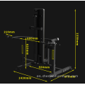 Rack de sentadillas de estante de potencia con banco de pesas plegables